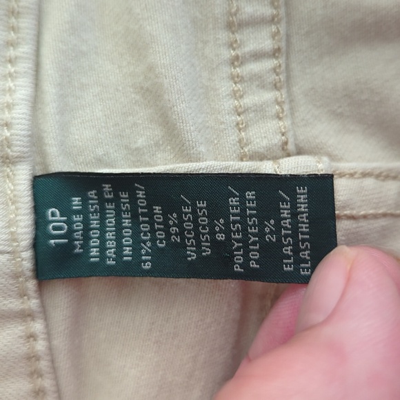 LRL Lauren Jeans Co. Ralph Lauren Heritage Jeans 10P Cream Wheat - Picture 7 of 16